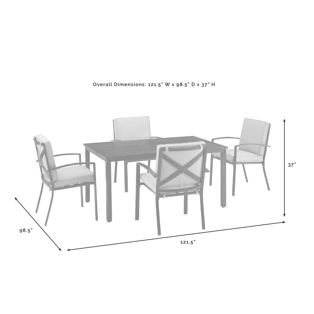 Kaplan 5Pc Outdoor Dining Set - Table & 4 Chairs. Picture 9