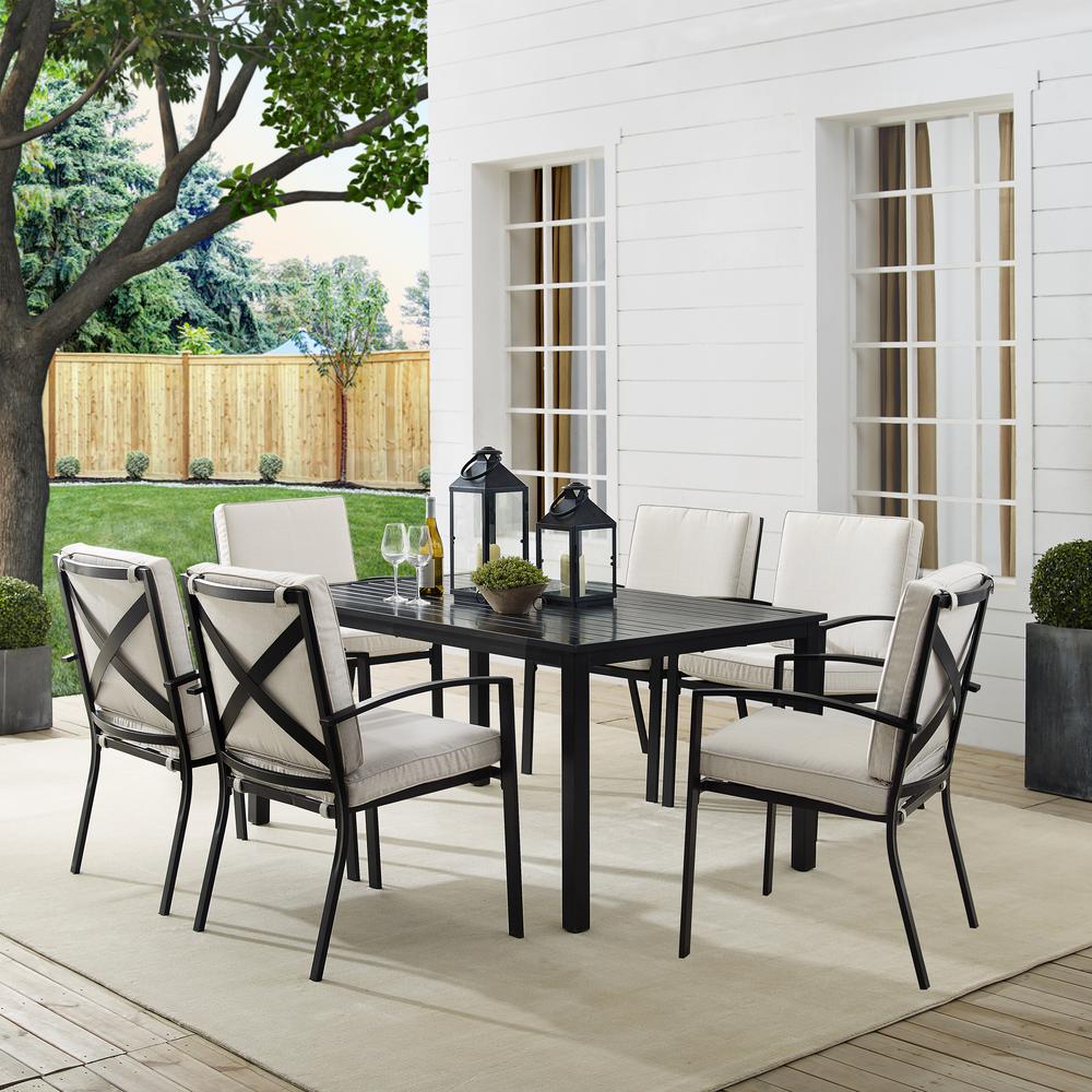 Kaplan 7Pc Outdoor Dining Set - Table & 6 Chairs. Picture 2