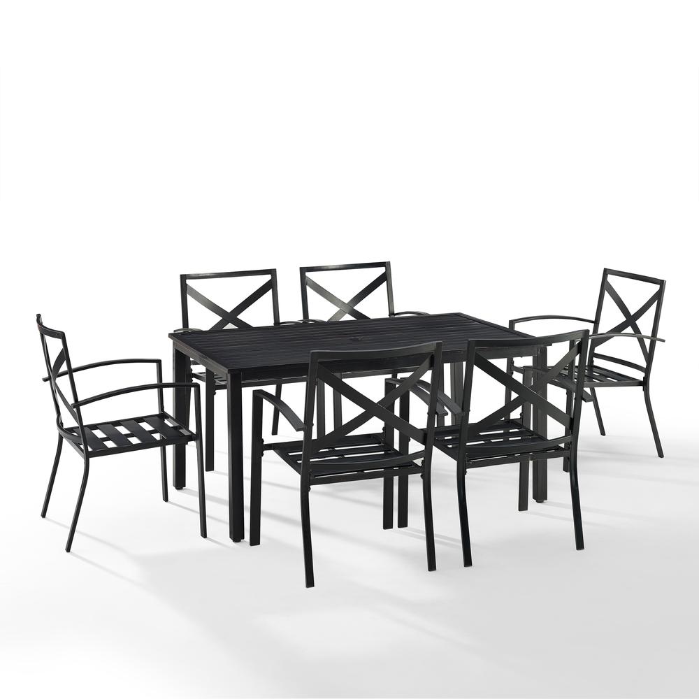 Kaplan 7Pc Outdoor Dining Set - Table & 6 Chairs. Picture 8