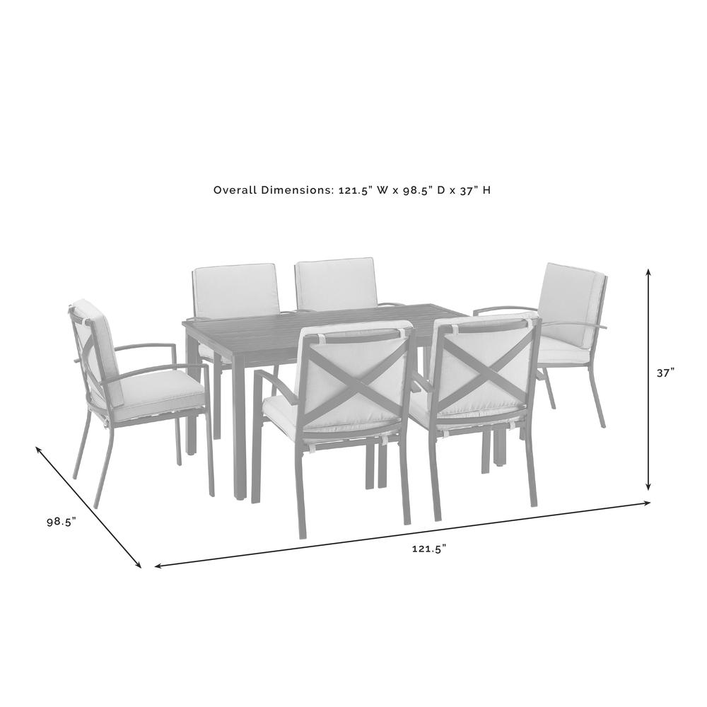 Kaplan 7Pc Outdoor Dining Set - Table & 6 Chairs. Picture 9