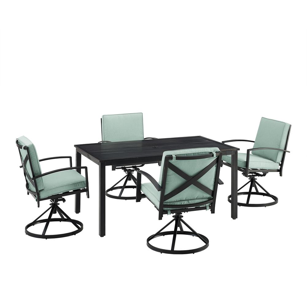 Kaplan 5Pc Outdoor Dining Set - Table & 4 Swivel Chairs. Picture 1