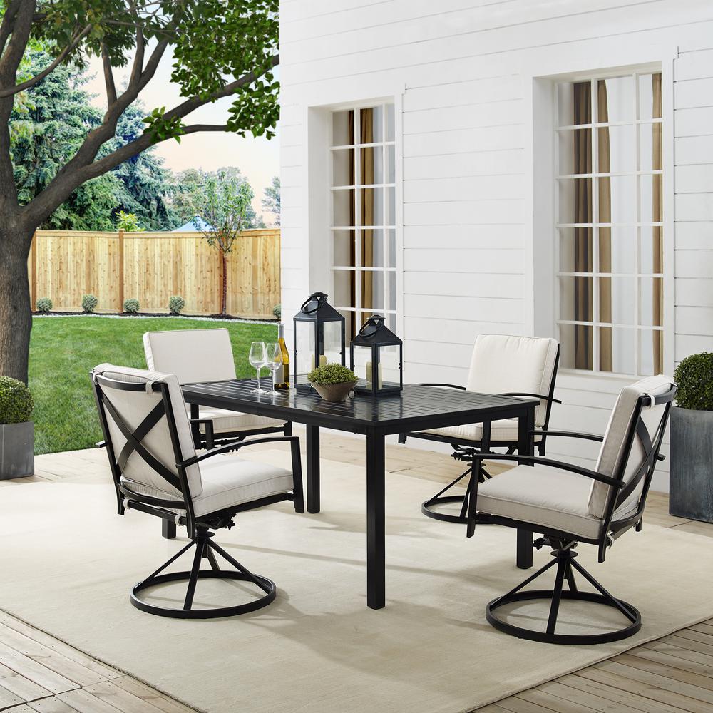 Kaplan 5Pc Outdoor Dining Set - Table & 4 Swivel Chairs. Picture 2