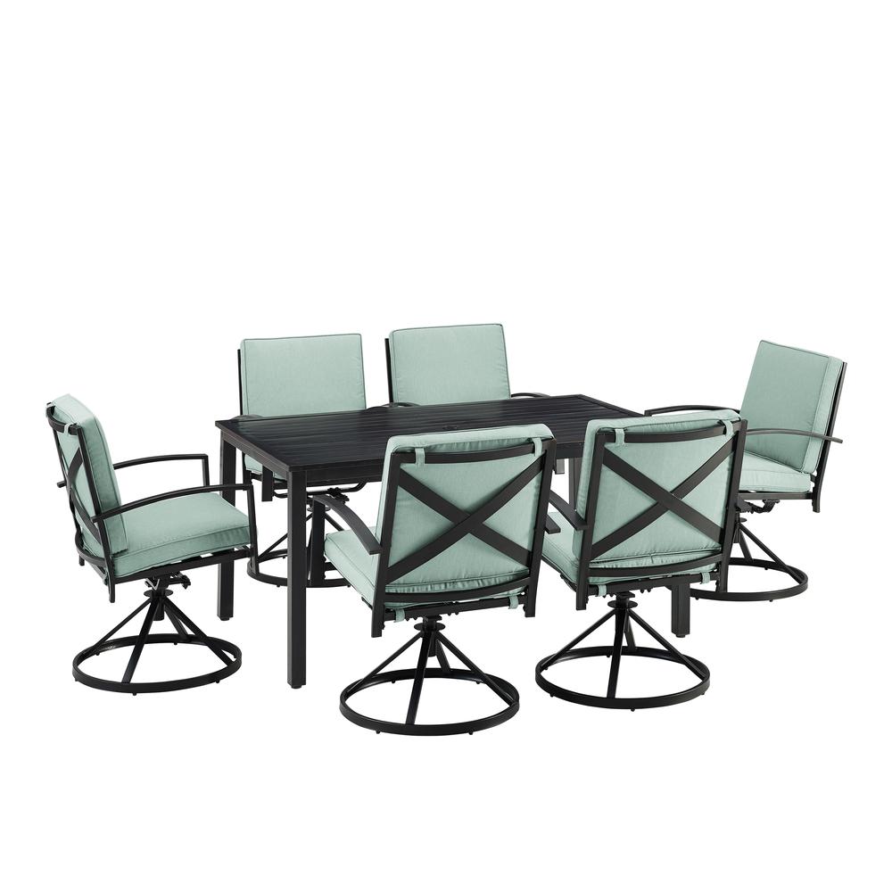 Kaplan 7Pc Outdoor Dining Set - Table & 6 Swivel Chairs. Picture 1