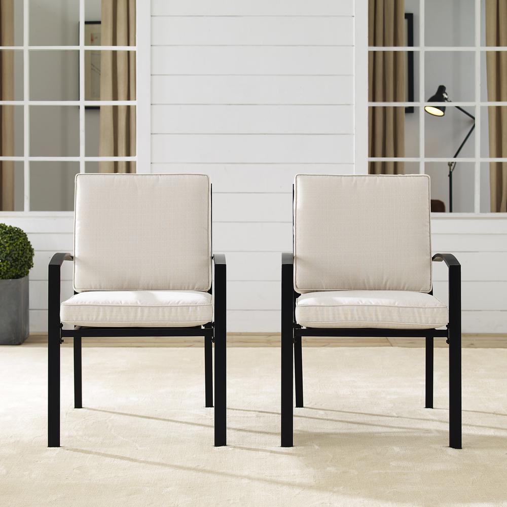 Kaplan 2Pc Outdoor Dining Chair Set Oatmeal/Oil Rubbed Bronze - 2 Chairs. Picture 4