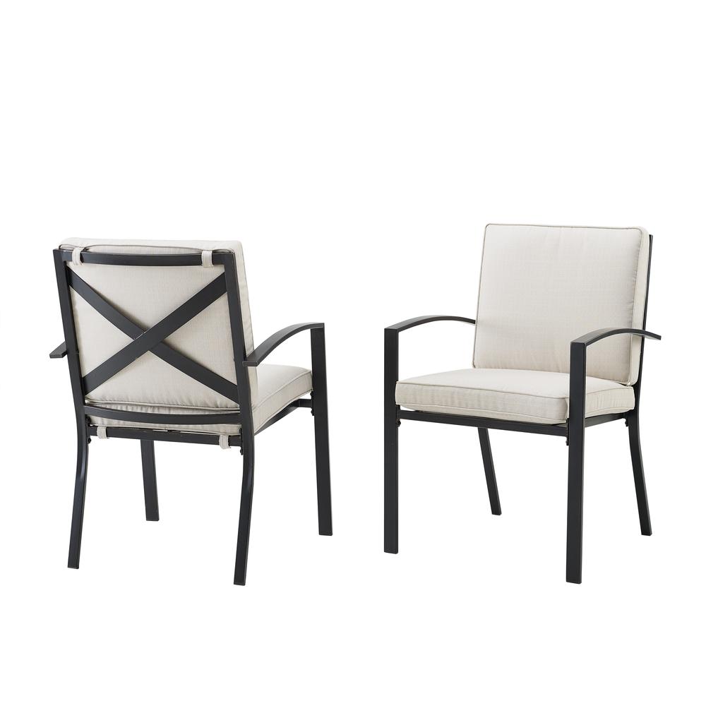 Kaplan 2Pc Outdoor Dining Chair Set Oatmeal/Oil Rubbed Bronze - 2 Chairs. Picture 5