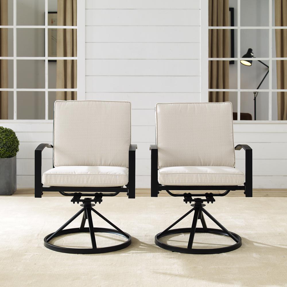 Kaplan 2Pc Swivel Outdoor Dining Chair Set - 2 Swivel Chairs. Picture 3
