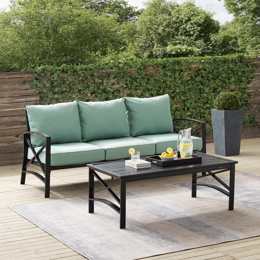 Kaplan 2Pc Outdoor Sofa Patio Furniture Set - Sofa & Coffee Table. Picture 12