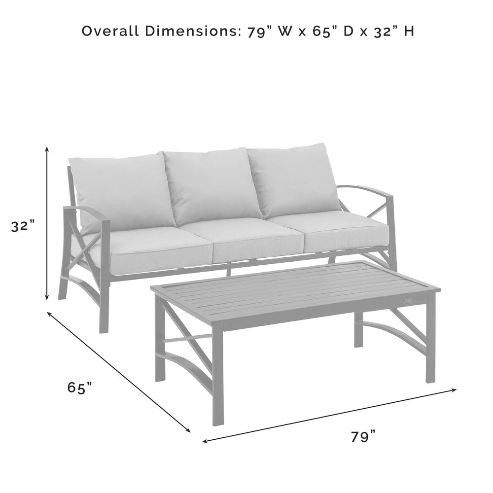 Kaplan 2Pc Outdoor Sofa Patio Furniture Set - Sofa & Coffee Table. Picture 10