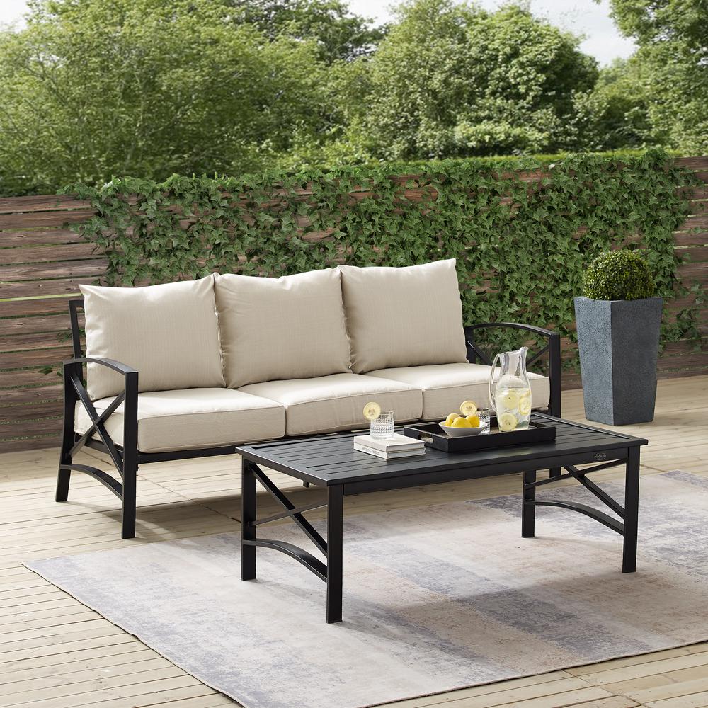 Kaplan 2Pc Outdoor Sofa Patio Furniture Set - Sofa & Coffee Table. Picture 2