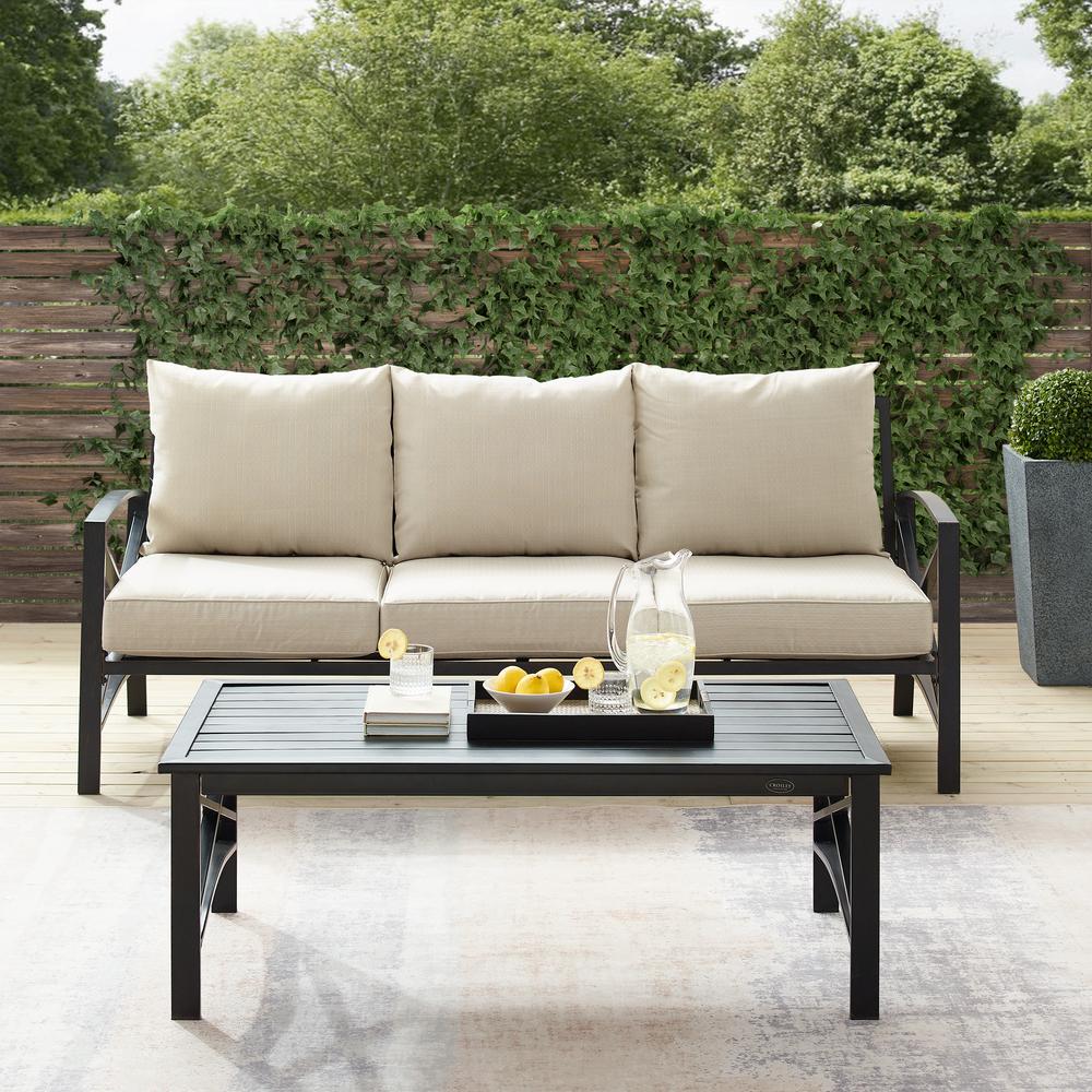 Kaplan 2Pc Outdoor Sofa Patio Furniture Set - Sofa & Coffee Table. Picture 11