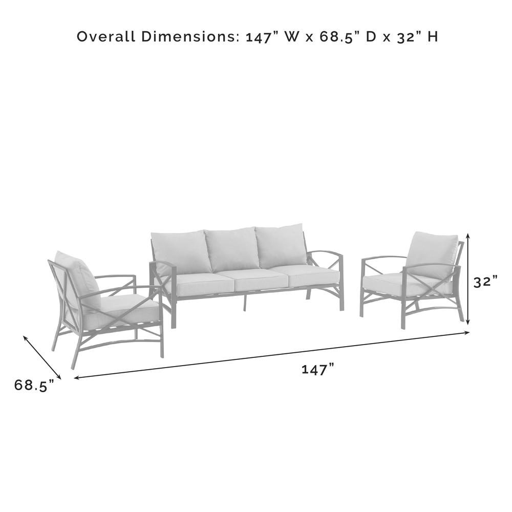 Kaplan 3Pc Outdoor Sofa Patio Furniture Set. Picture 5