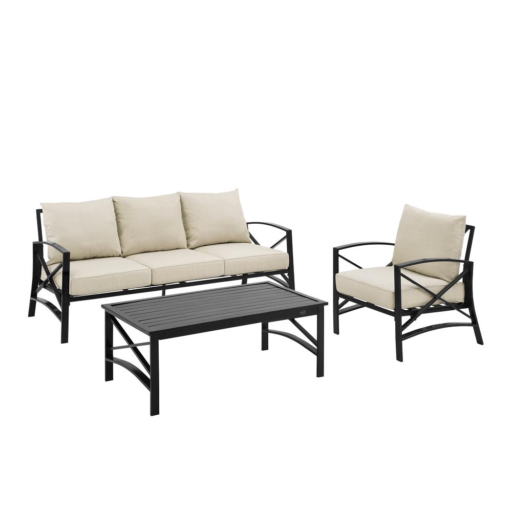 Kaplan 3Pc Outdoor Sofa Patio Furniture Set - Sofa, Arm Chair, & Coffee Table. Picture 6