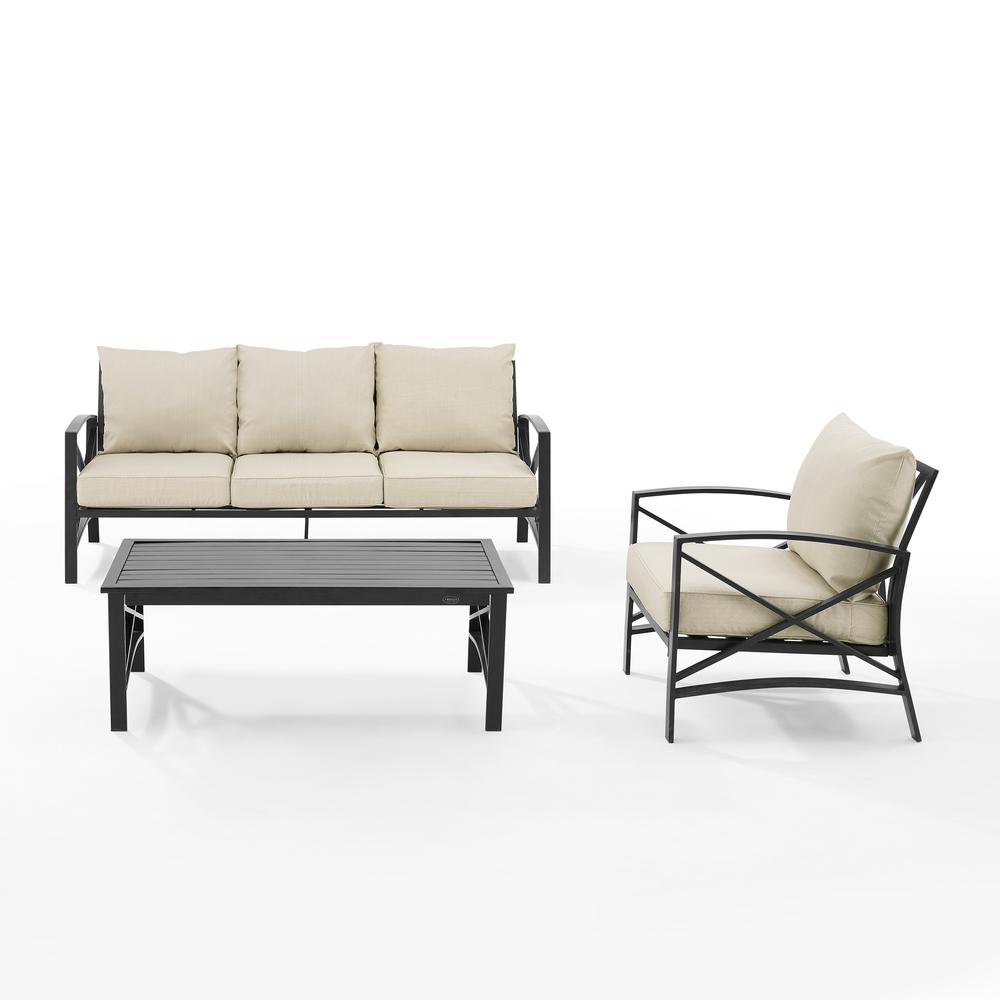 Kaplan 3Pc Outdoor Sofa Patio Furniture Set - Sofa, Arm Chair, & Coffee Table. Picture 8