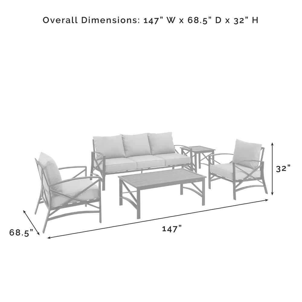 Kaplan 5Pc Outdoor Sofa Patio Furniture Set. Picture 4