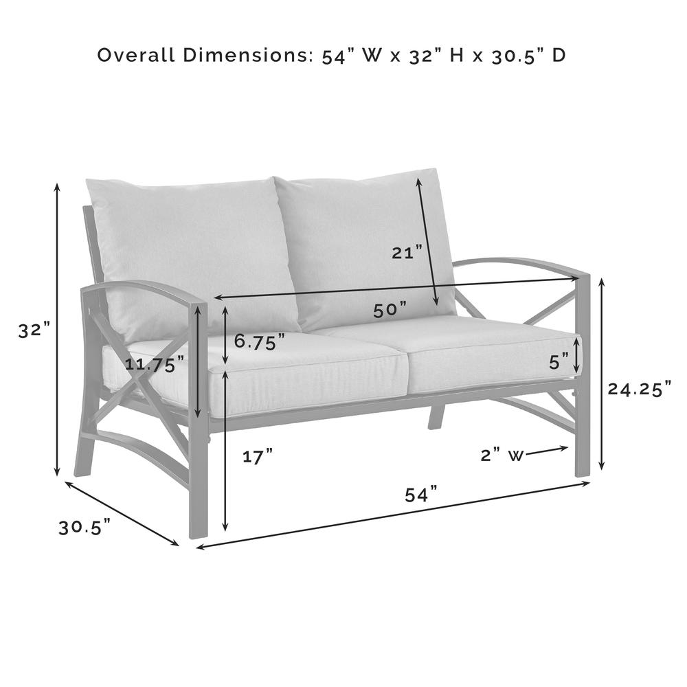 Kaplan 4Pc Outdoor Loveseat Set W/ Fire Table. Picture 26