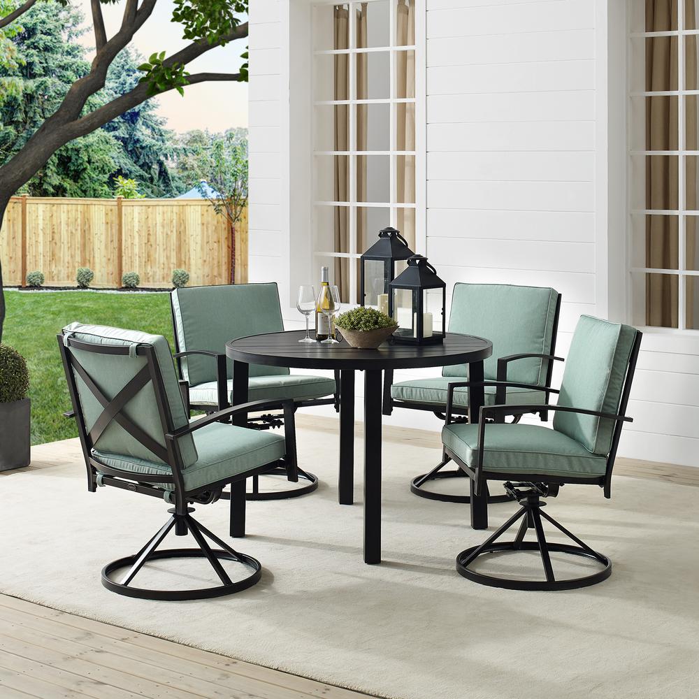 Kaplan 5Pc Round Outdoor Dining Set. Picture 2