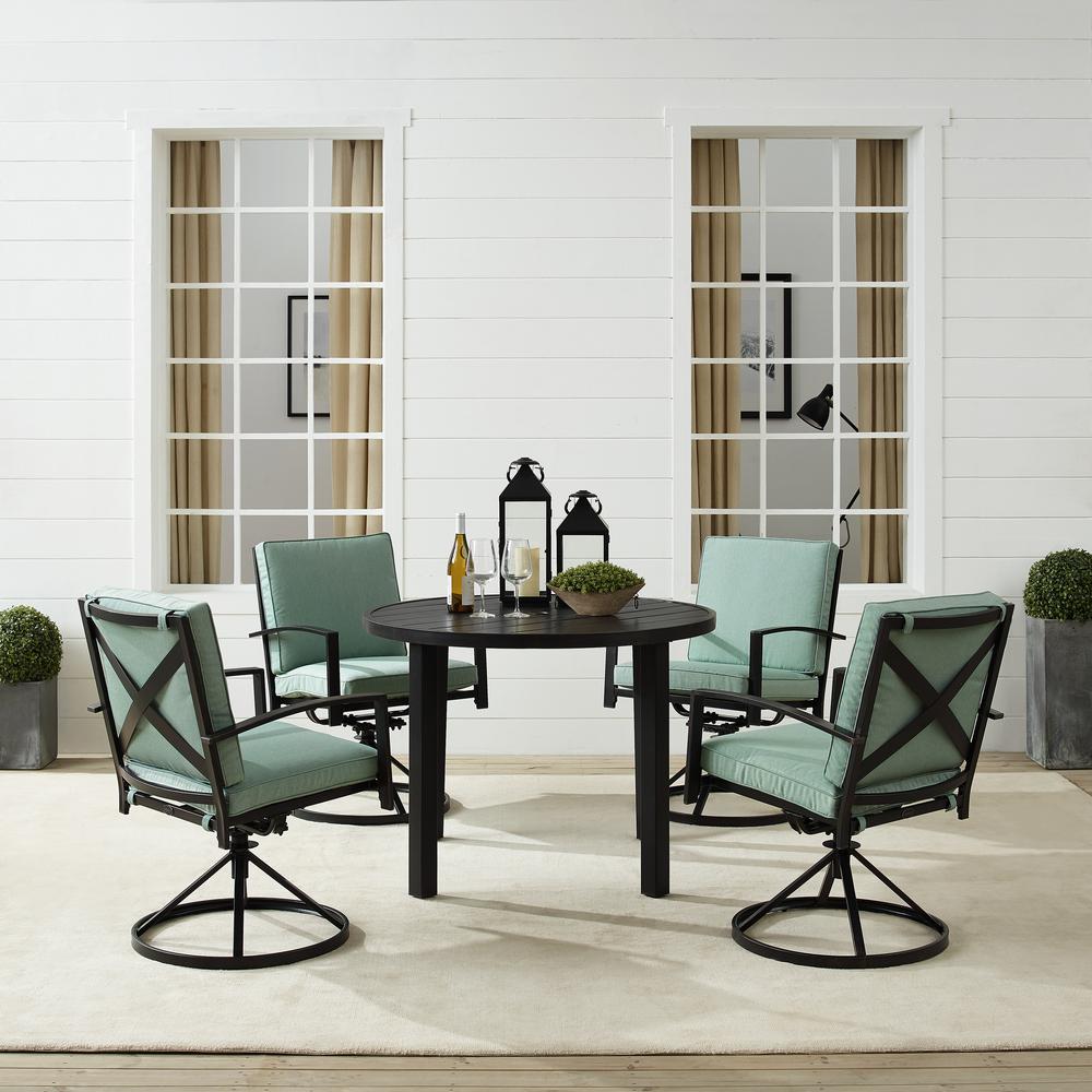 Kaplan 5Pc Round Outdoor Dining Set. Picture 3