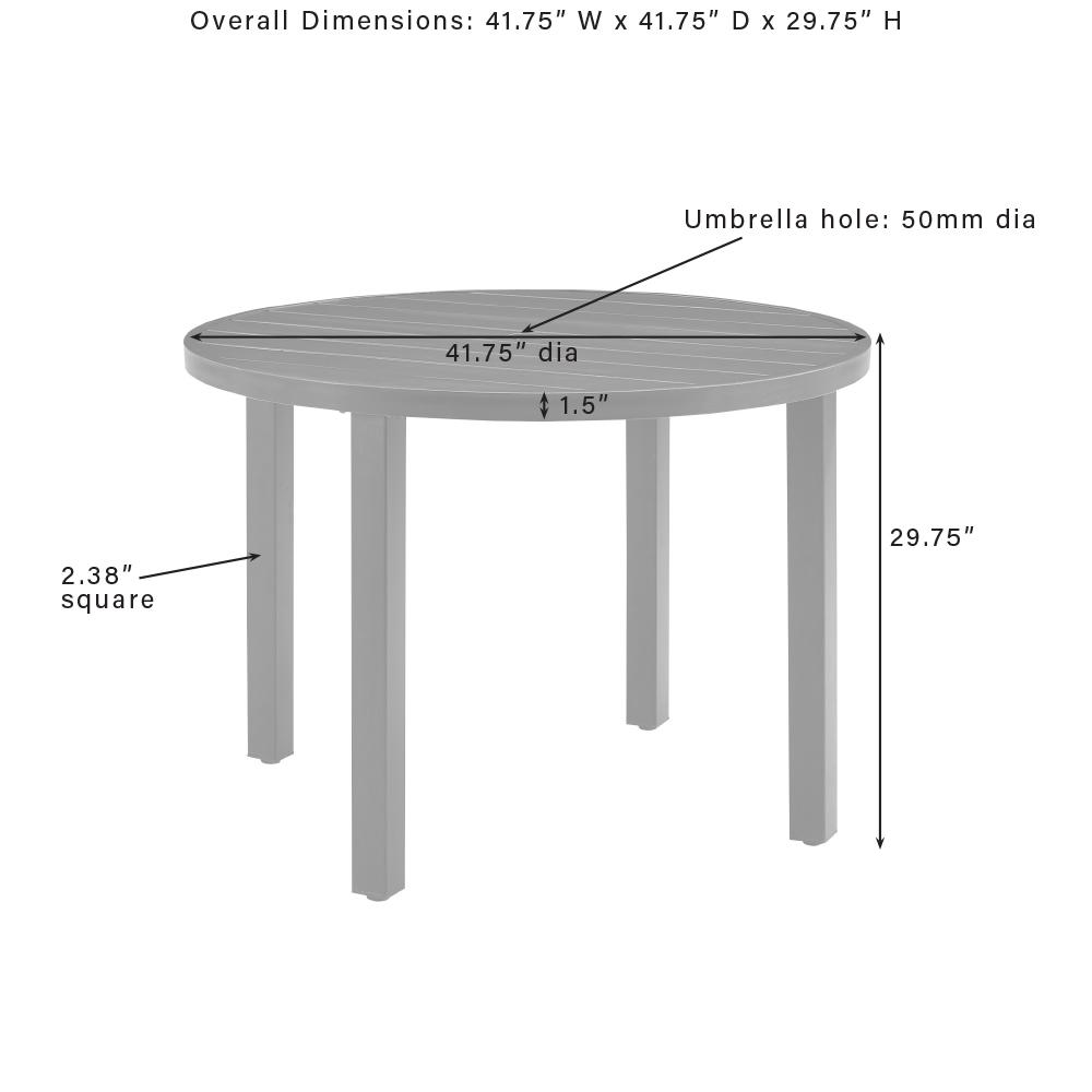 Kaplan 5Pc Round Outdoor Dining Set. Picture 10
