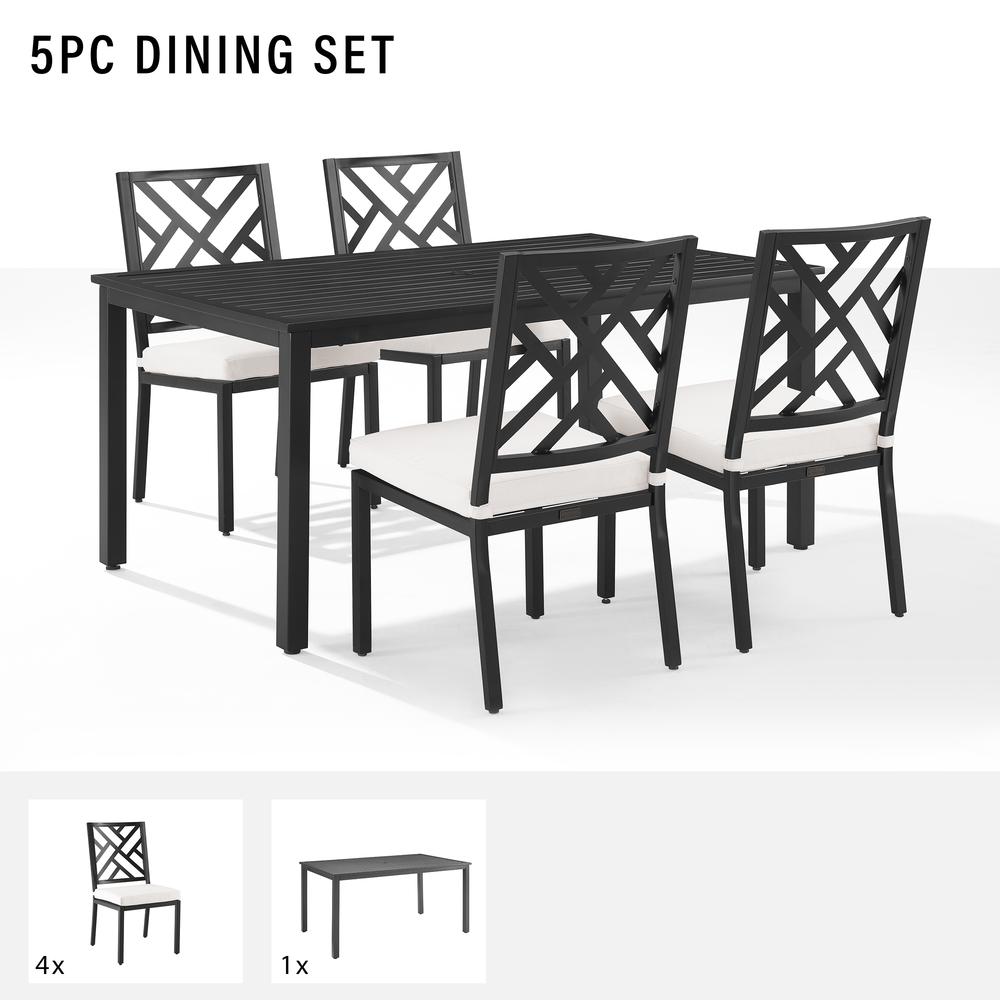 Locke 5Pc Outdoor Dining Set - Table & 4 Chairs. Picture 7