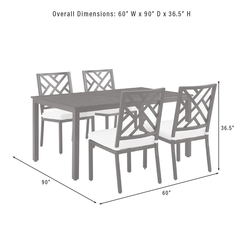 Locke 5Pc Outdoor Dining Set - Table & 4 Chairs. Picture 13