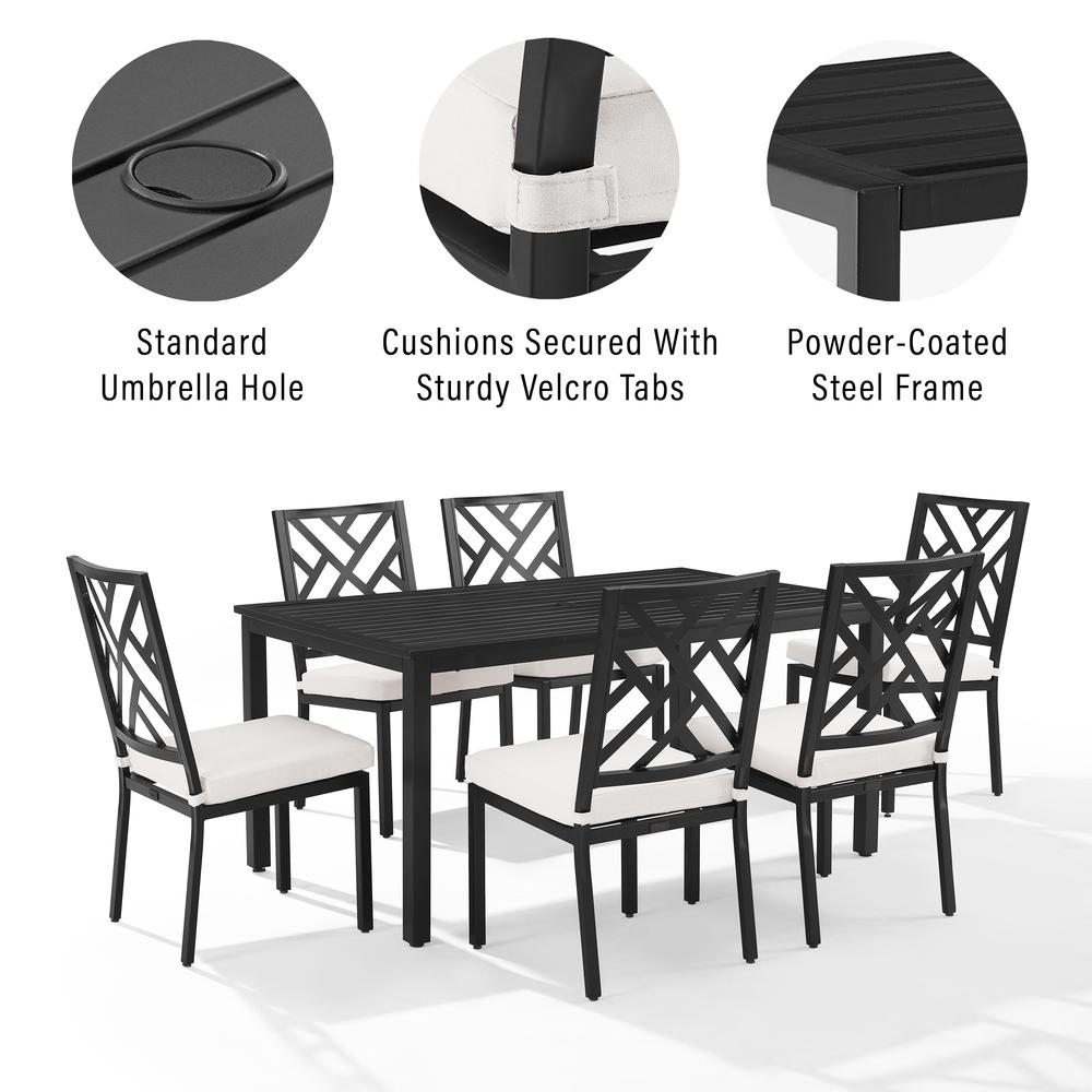 Locke 7Pc Outdoor Dining Set - Table & 6 Chairs. Picture 6