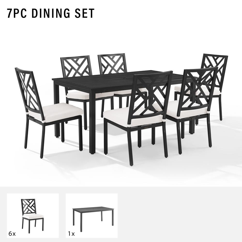 Locke 7Pc Outdoor Dining Set - Table & 6 Chairs. Picture 7