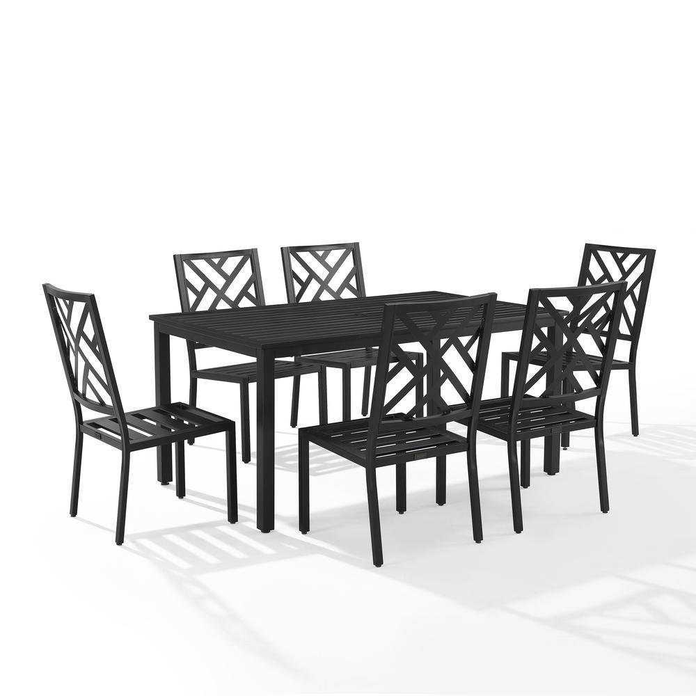 Locke 7Pc Outdoor Dining Set - Table & 6 Chairs. Picture 12