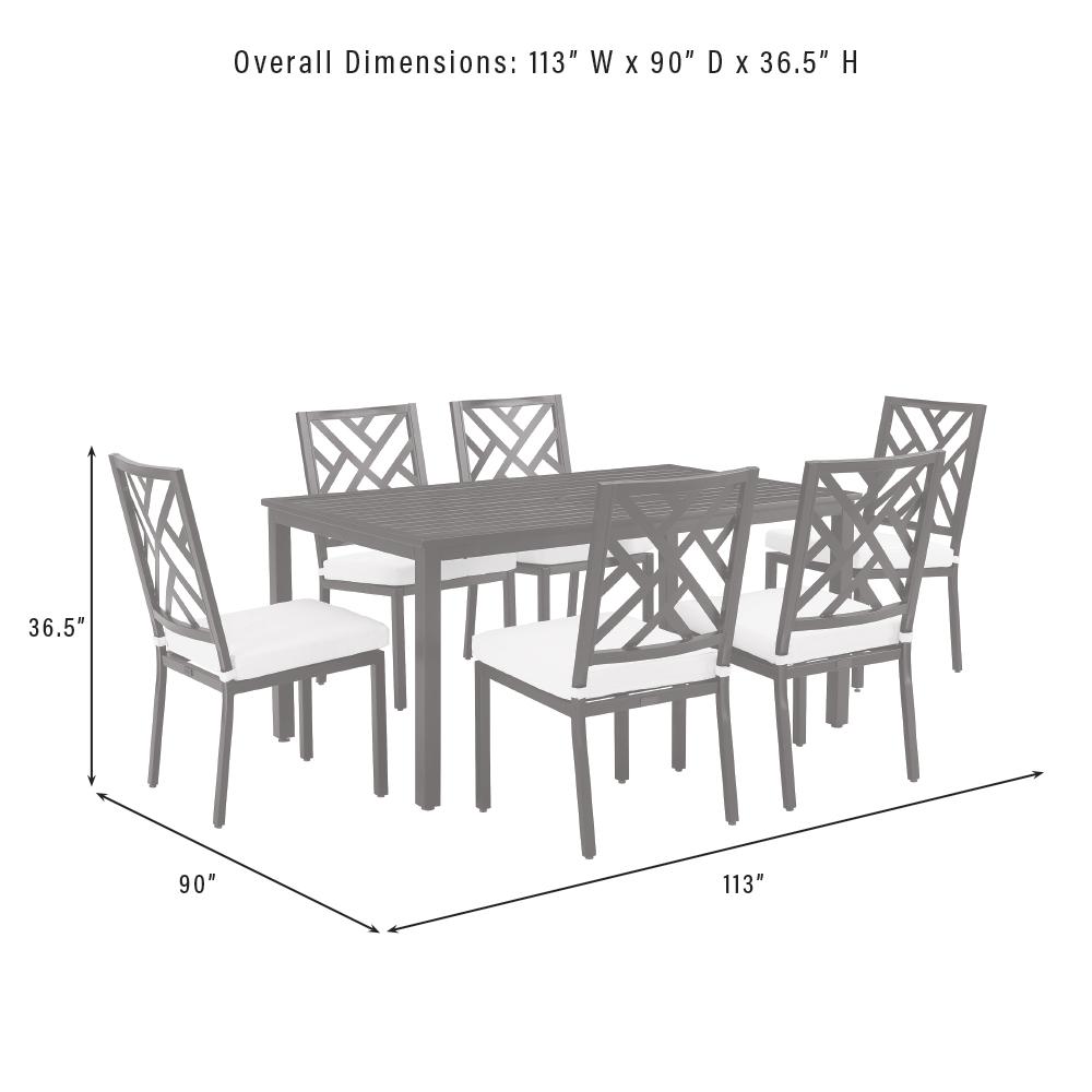 Locke 7Pc Outdoor Dining Set - Table & 6 Chairs. Picture 13