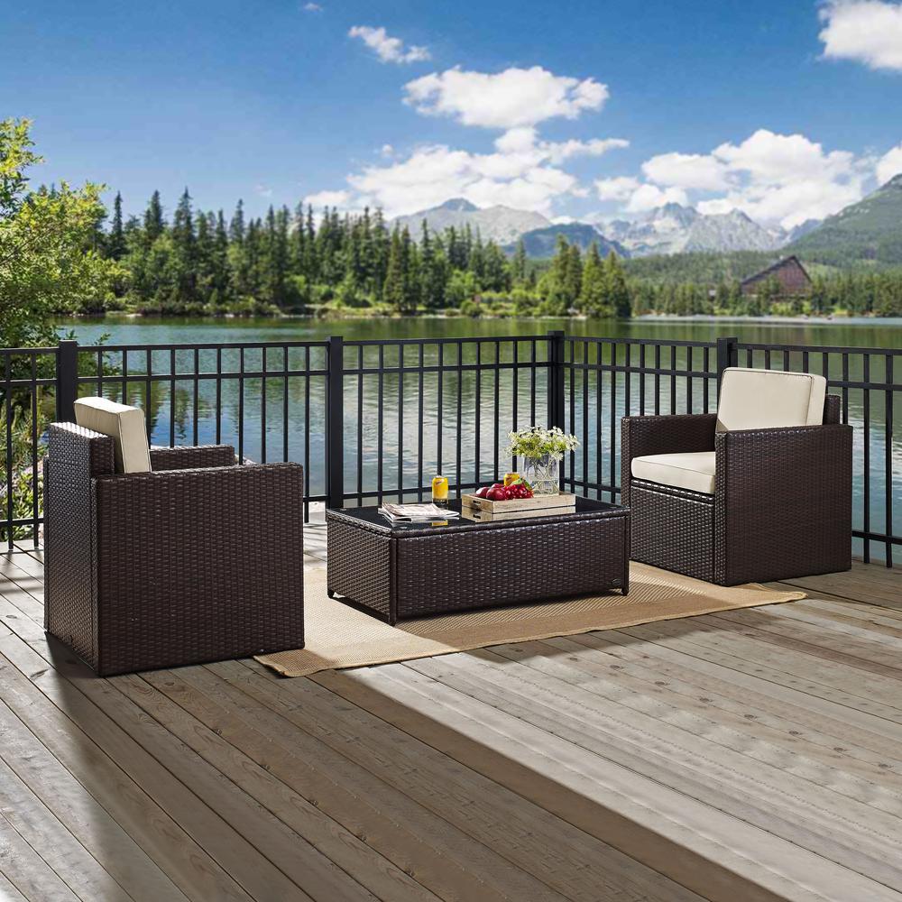 Palm Harbor 3Pc Wicker Outdoor Chair Set. Picture 2