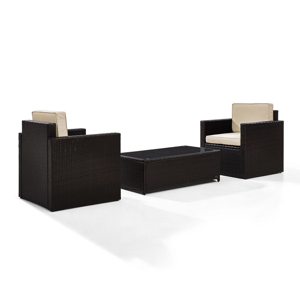 Palm Harbor 3Pc Wicker Outdoor Chair Set. Picture 1