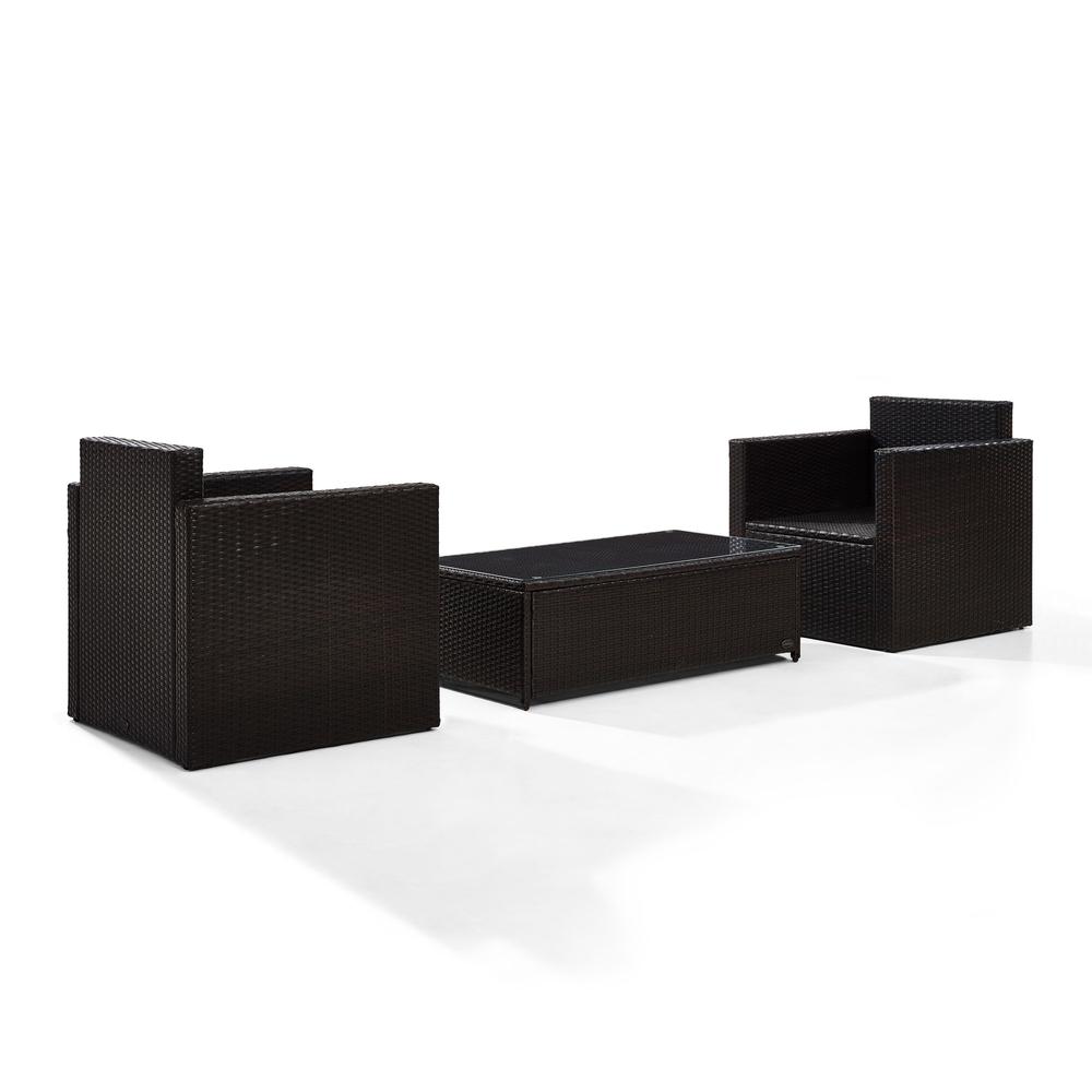 Palm Harbor 3Pc Wicker Outdoor Chair Set. Picture 6