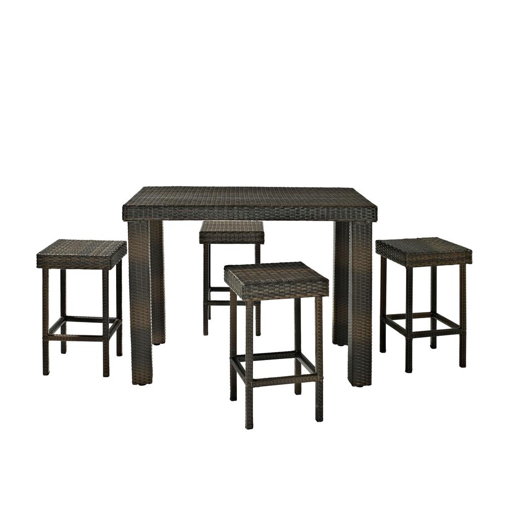 Palm Harbor 5Pc Counter Height Wicker Outdoor Dining Set. Picture 4