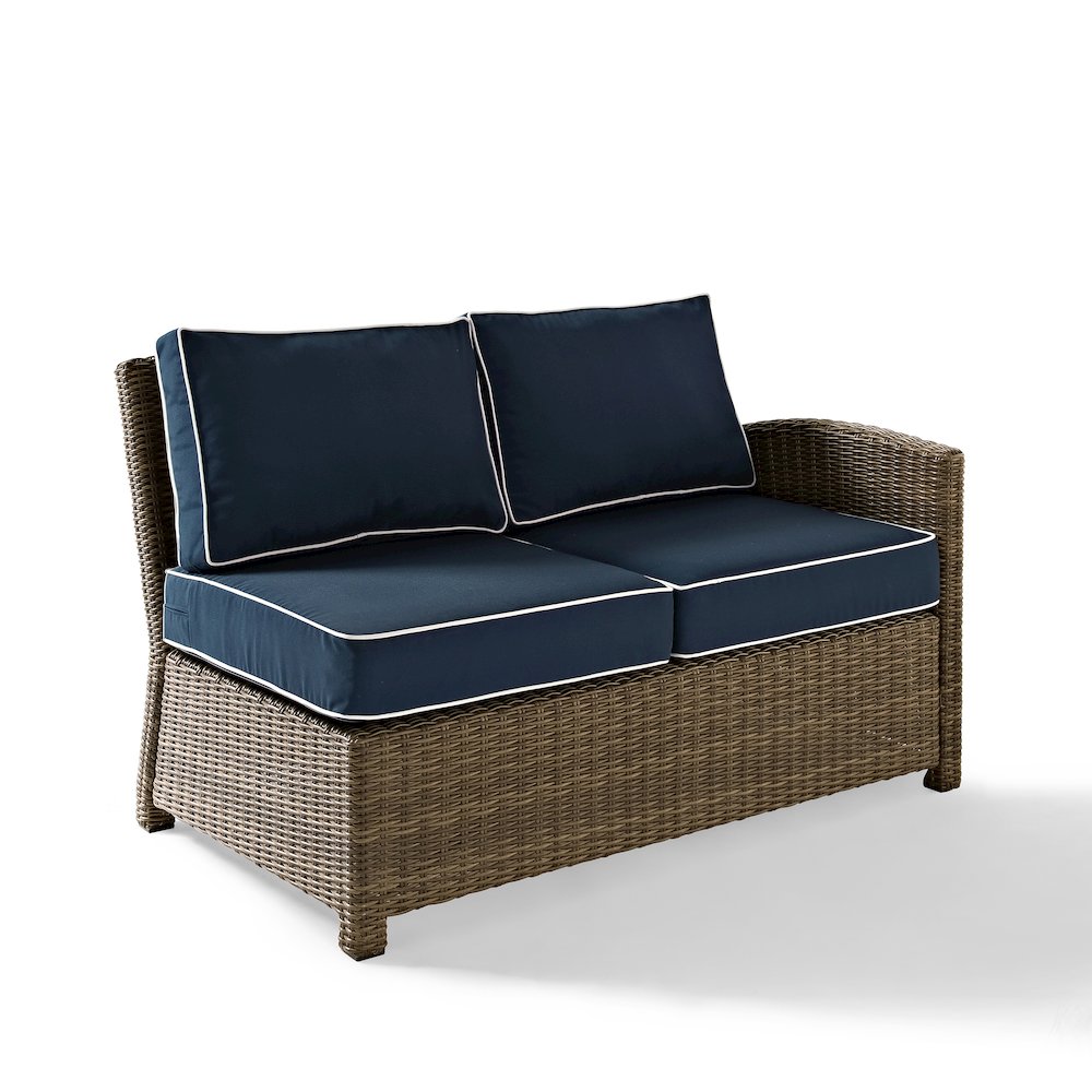 Bradenton Wicker Outdoor Sectional Right Side Loveseat. Picture 3