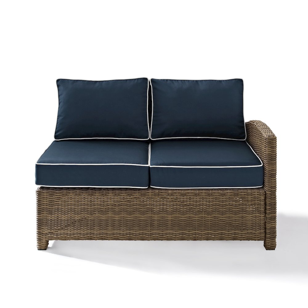 Bradenton Wicker Outdoor Sectional Right Side Loveseat. Picture 4