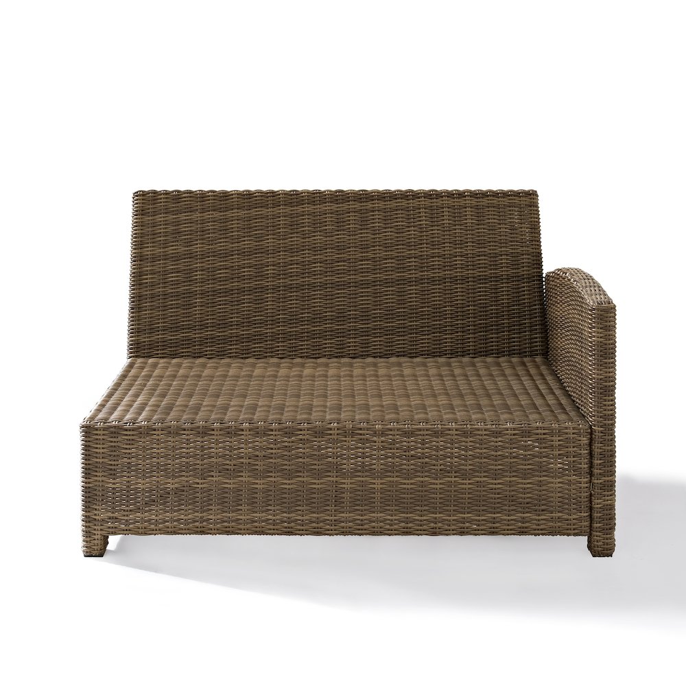 Bradenton Wicker Outdoor Sectional Right Side Loveseat. Picture 2