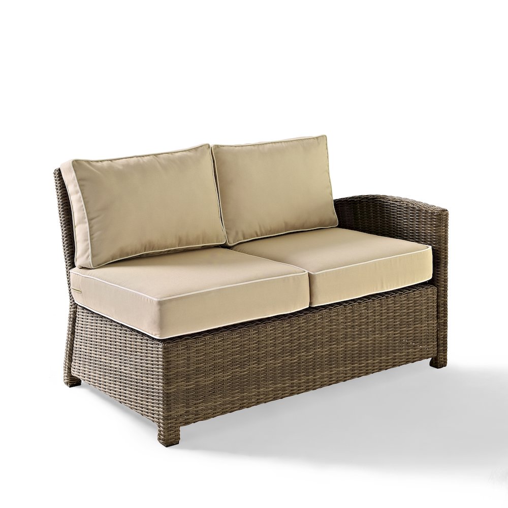 Bradenton Wicker Outdoor Sectional Right Side Loveseat. Picture 3
