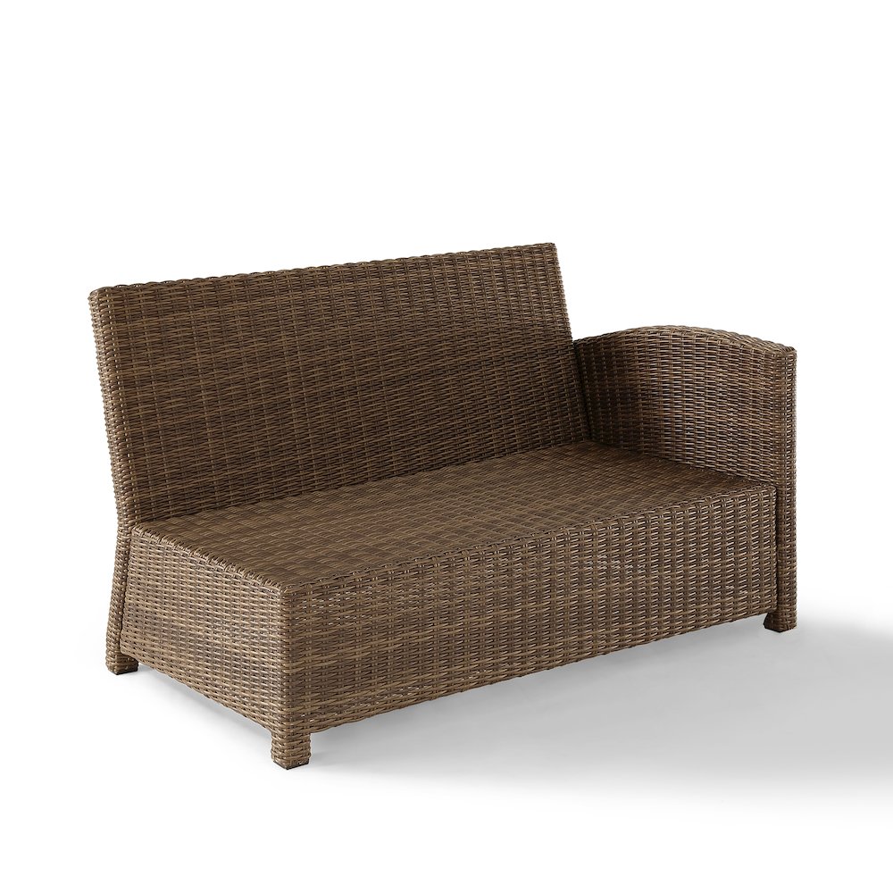Bradenton Wicker Outdoor Sectional Right Side Loveseat. Picture 4
