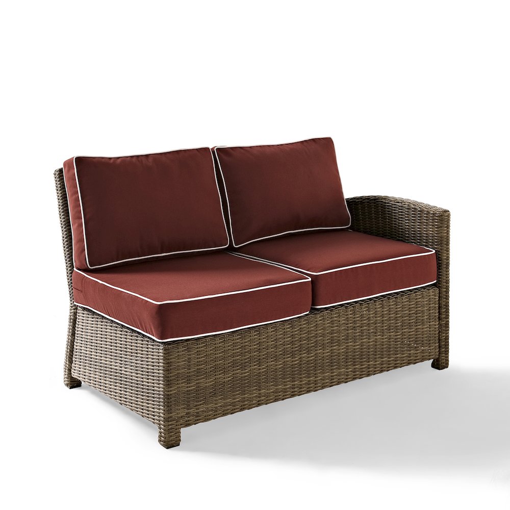 Bradenton Wicker Outdoor Sectional Right Side Loveseat. Picture 3
