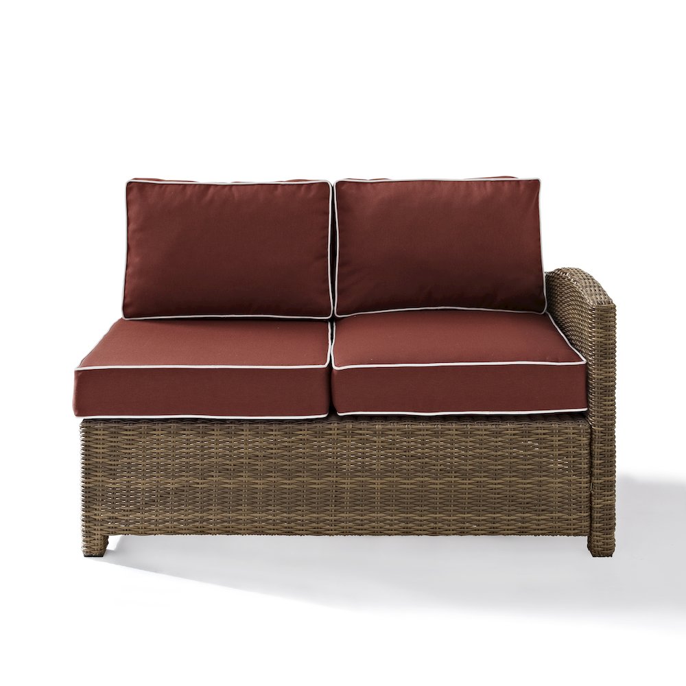Bradenton Wicker Outdoor Sectional Right Side Loveseat. Picture 4