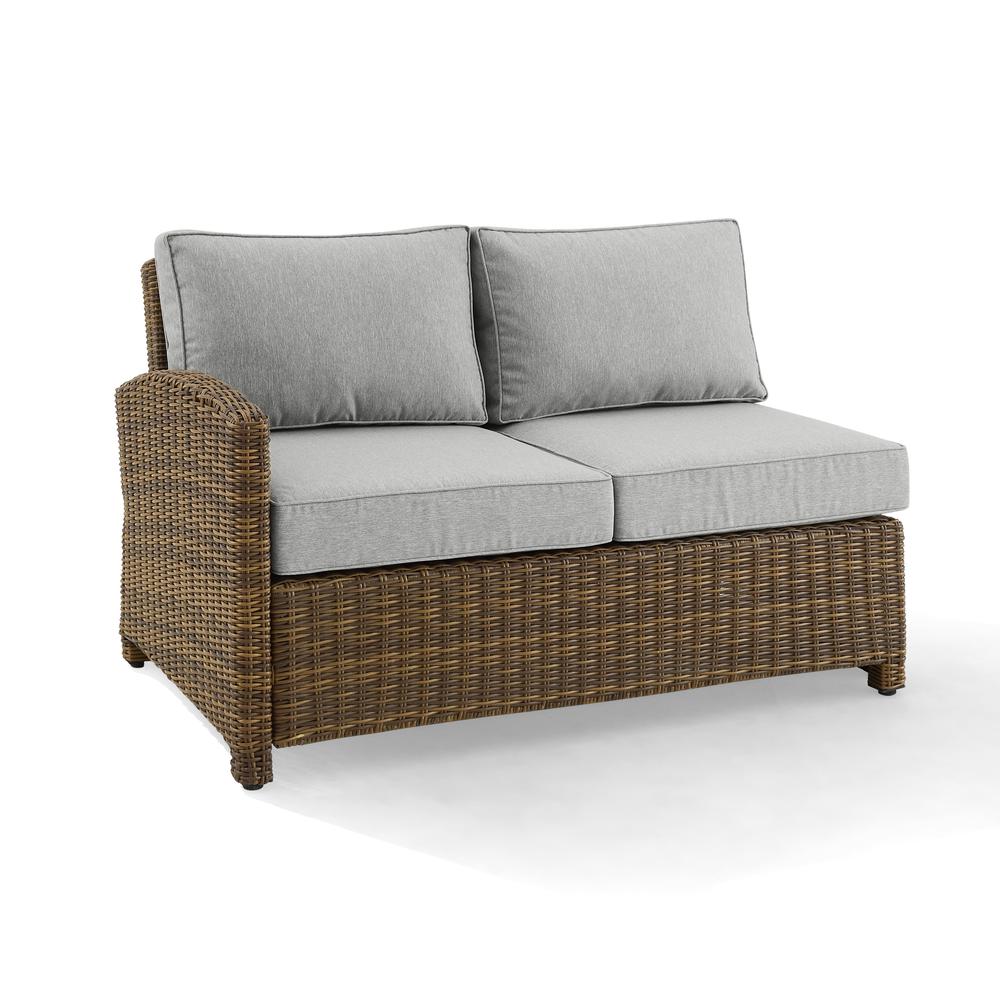 Bradenton Wicker Outdoor Sectional Left Side Loveseat. Picture 5