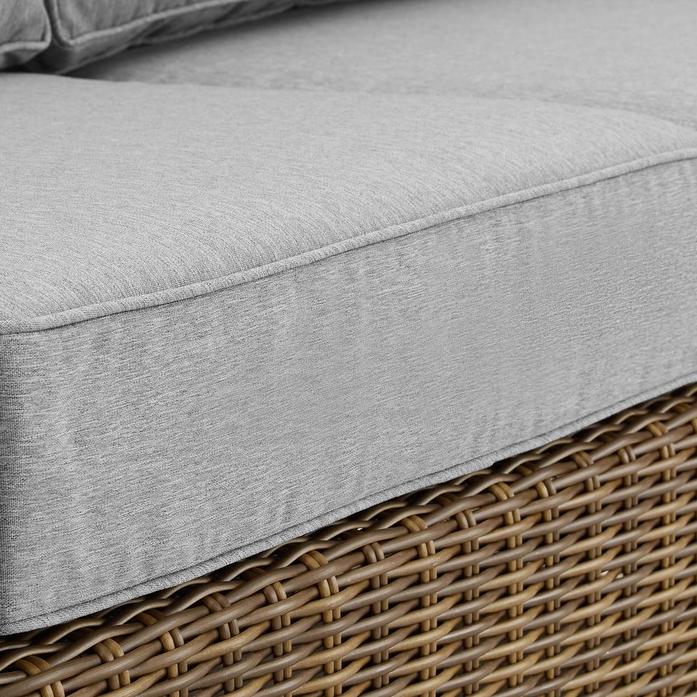 Bradenton Wicker Outdoor Sectional Left Side Loveseat. Picture 3