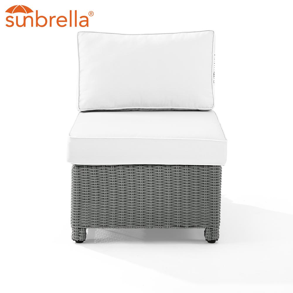 Bradenton Wicker Outdoor Sectional Chair - Sunbrella. Picture 8