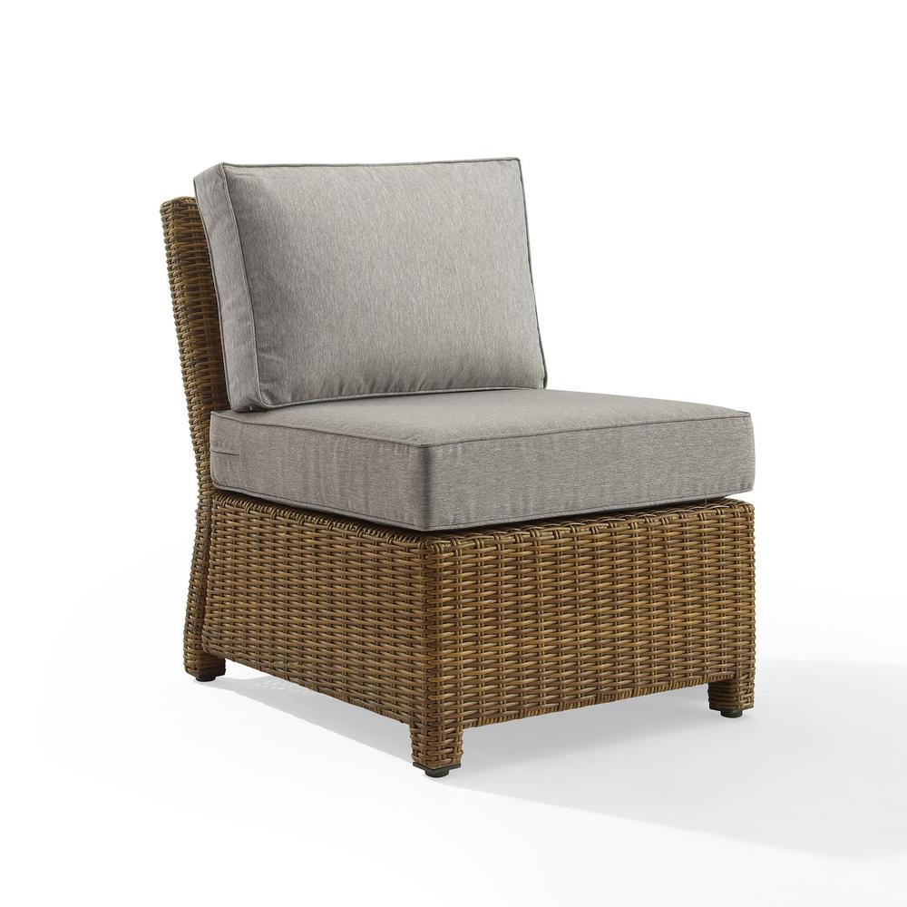 Bradenton Wicker Armless Outdoor Sectional Chair. Picture 1