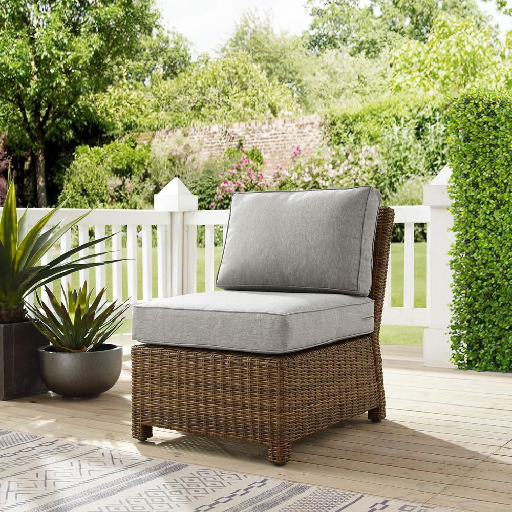 Bradenton Wicker Armless Outdoor Sectional Chair. Picture 6