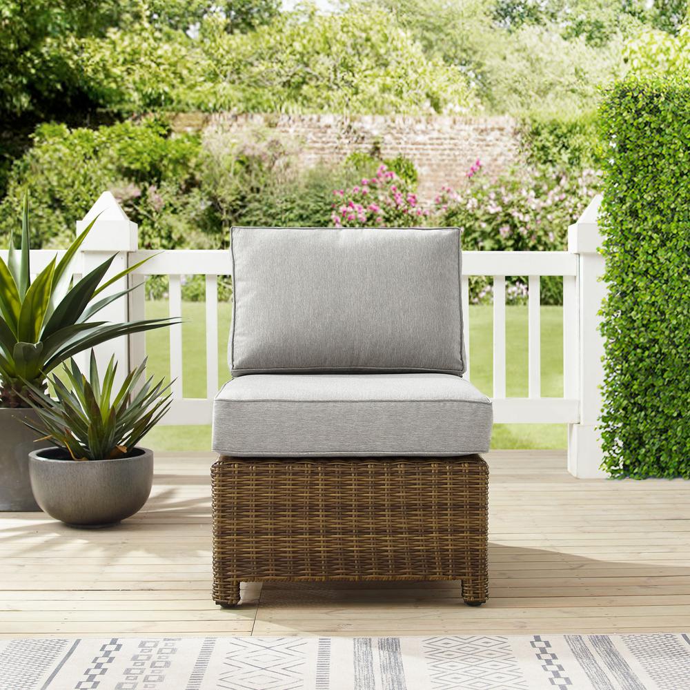 Bradenton Wicker Armless Outdoor Sectional Chair. Picture 7