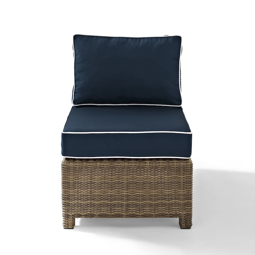 Bradenton Wicker Armless Outdoor Sectional Chair. Picture 3