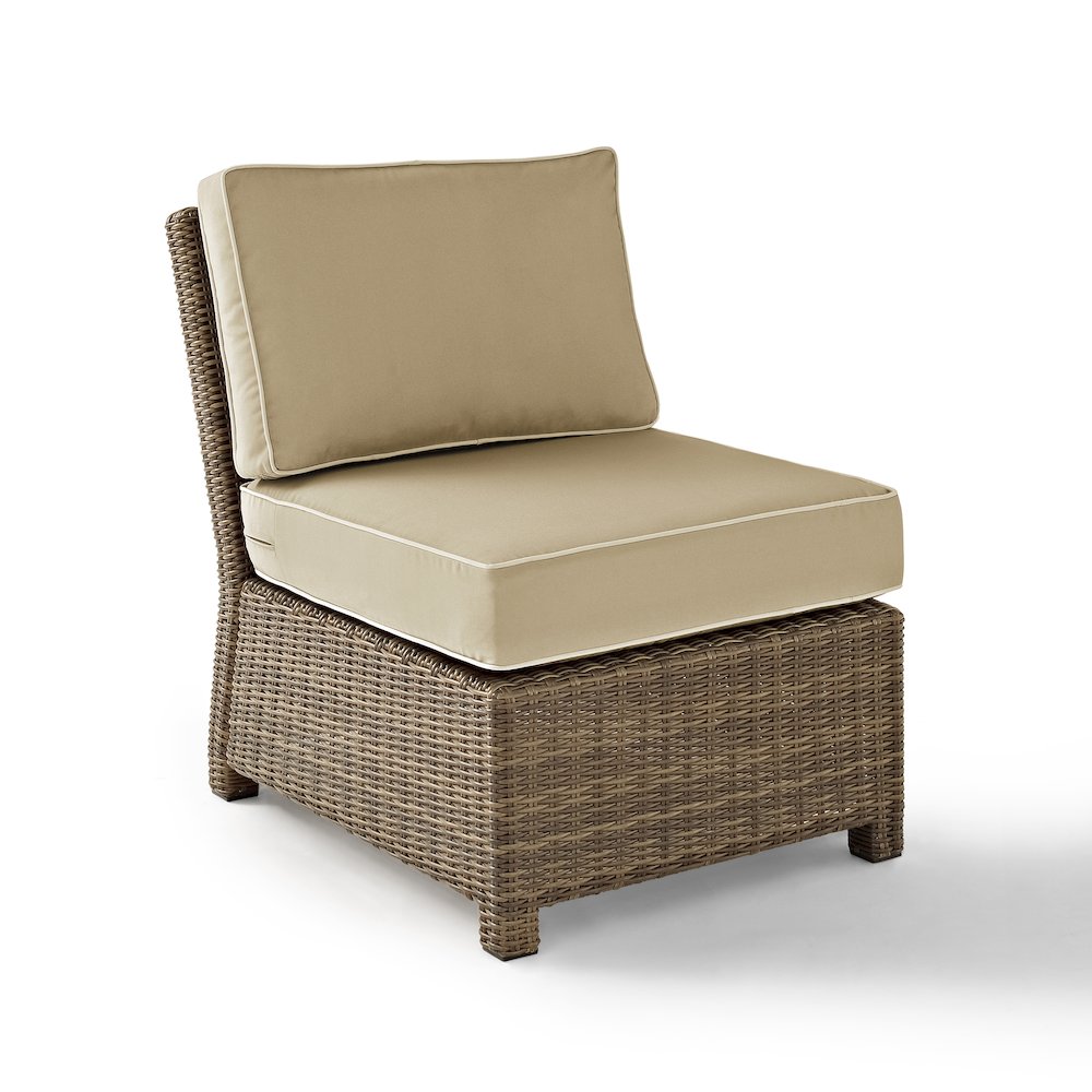 Bradenton Wicker Armless Outdoor Sectional Chair. Picture 3