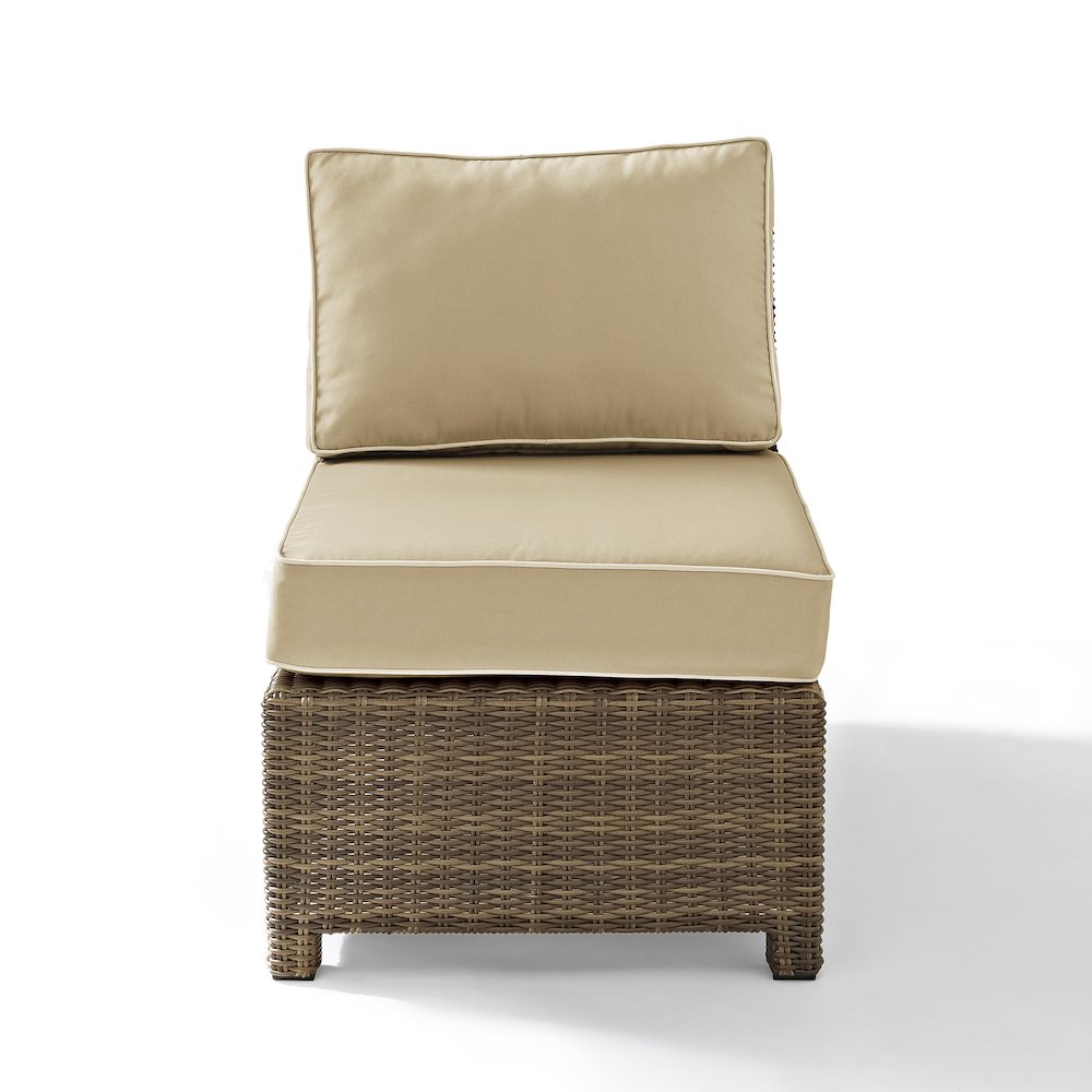 Bradenton Wicker Armless Outdoor Sectional Chair. Picture 4