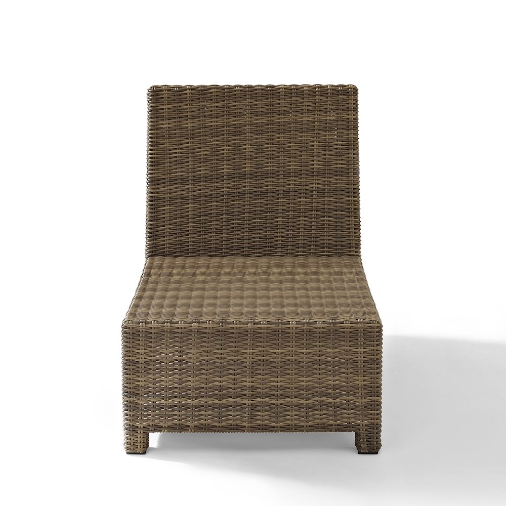 Bradenton Wicker Armless Outdoor Sectional Chair. Picture 1