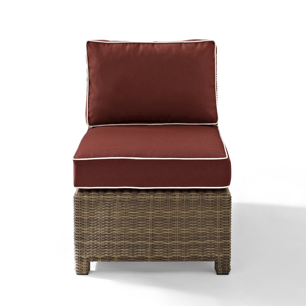 Bradenton Wicker Armless Outdoor Sectional Chair. Picture 2